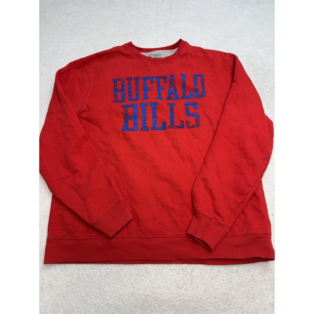 Buffalo Bills Sweatshirt Mens Large Red NFL Football Fanatics Crewneck Fleece